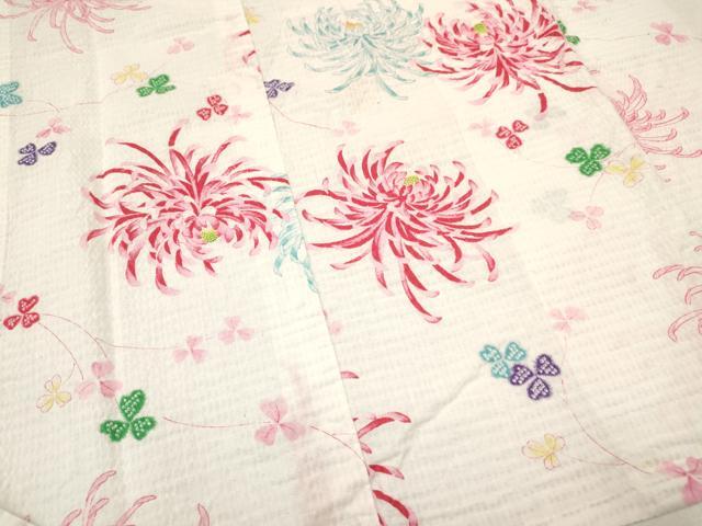 平和屋着物∴夏物 浴衣 女の子 ３歳 乱菊 綿 逸品 DABA3995ma