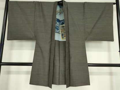 平和屋着物●男性 本場大島紬 アンサンブル 長襦袢(単衣) 100亀甲 総詰め 福山ナスミ作 証紙付き 正絹 逸品 DABA4016az