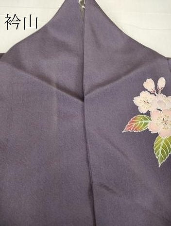平和屋着物●手描き友禅作　腰原淳策　訪問着　刺繍　枝桜文　金彩　正絹　逸品　DABA4081az