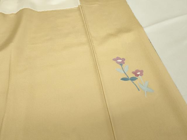 平和屋着物●訪問着　草花文　暈し染め　金彩　正絹　逸品DABA4082az