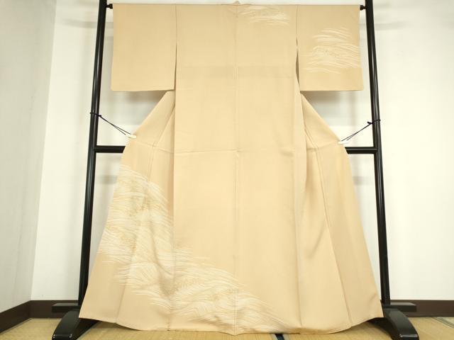 平和屋着物●訪問着　駒刺繍　流水文　金彩　正絹　逸品　DABA4083az