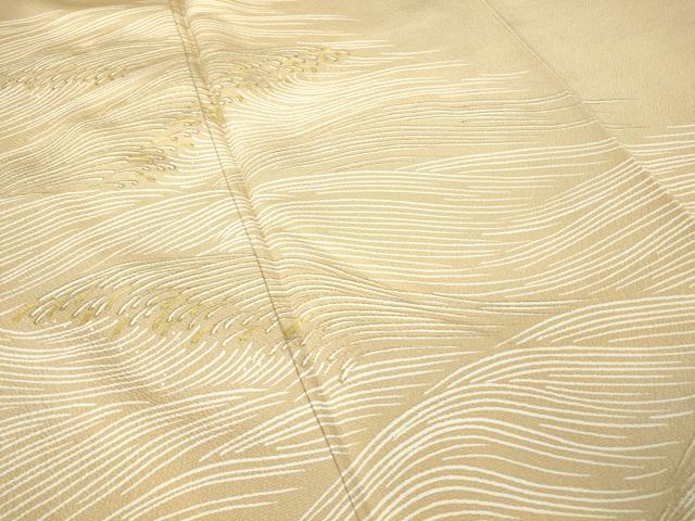 平和屋着物●訪問着　駒刺繍　流水文　金彩　正絹　逸品　DABA4083az