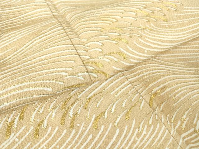 平和屋着物●訪問着　駒刺繍　流水文　金彩　正絹　逸品　DABA4083az