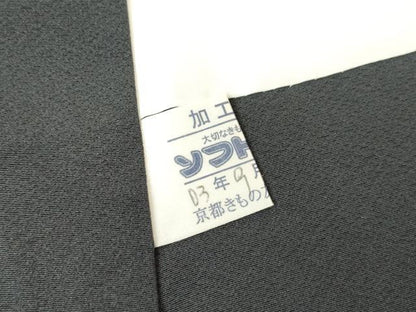 平和屋着物●訪問着　駒刺繍　葡萄蔦の葉文　暈し染め　金彩　京都きもの友禅扱い　正絹　逸品　DABA4086az