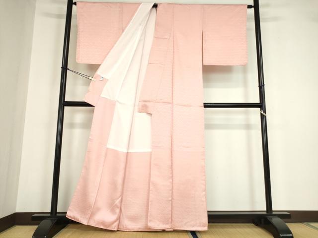 平和屋着物●上質な色無地 花青海波地紋 虹色 正絹 逸品 DABA4104az