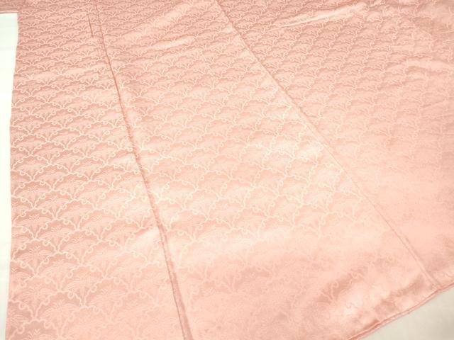 平和屋着物●上質な色無地 花青海波地紋 虹色 正絹 逸品 DABA4104az