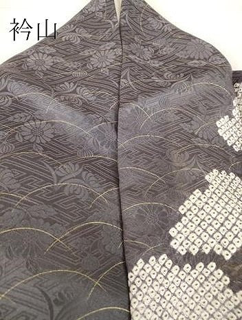 平和屋着物●訪問着　刺繍　絞り　鴛鴦花文　金彩　正絹　逸品　DABA4116az