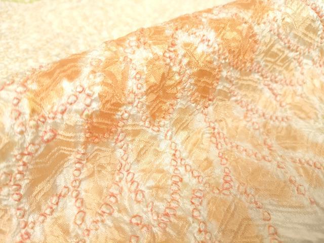 平和屋着物●訪問着　総絞り　雲取り七宝文　正絹　逸品　DABA4119az