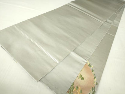 平和屋着物▼太鼓柄袋帯 流水松文 金糸 正絹 逸品 DABA4281az
