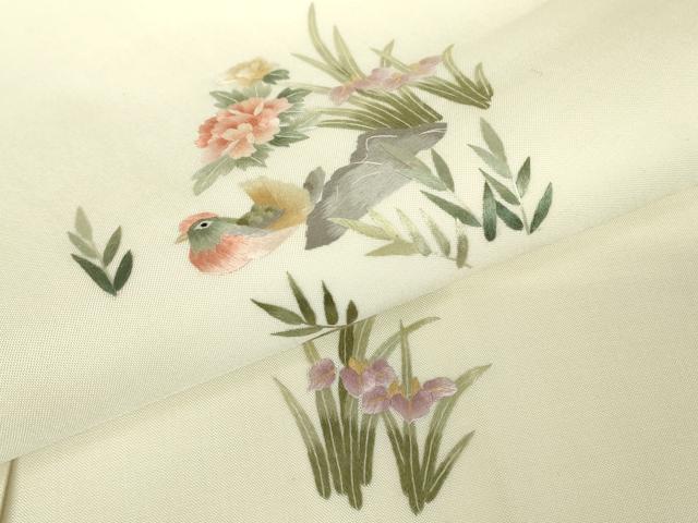 平和屋着物▼総刺繍 太鼓柄袋帯 鴛鴦花文 正絹 逸品 DABA4297az