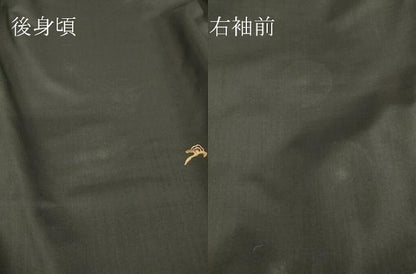 平和屋着物●中国三大刺繍 スワトウ刺繍 汕頭刺繍 訪問着 本場大島紬 舞鳥花文 金糸 正絹 逸品 未使用 DABA4384az