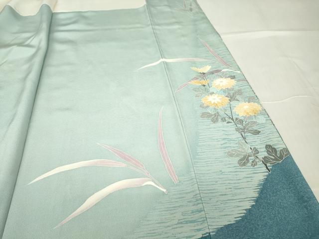 平和屋着物●豪華色留袖 作家物 鴛鴦花文 金彩 正絹 逸品 DABA4386az
