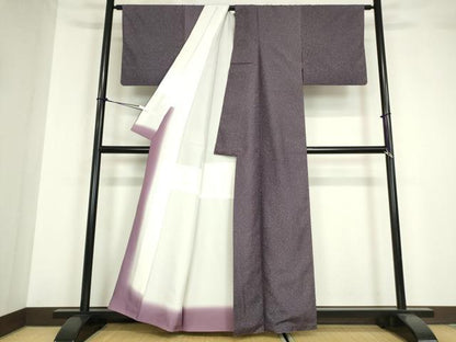 平和屋着物●本場染大島紬 霞文 証紙付き 正絹 逸品 DABA4390az
