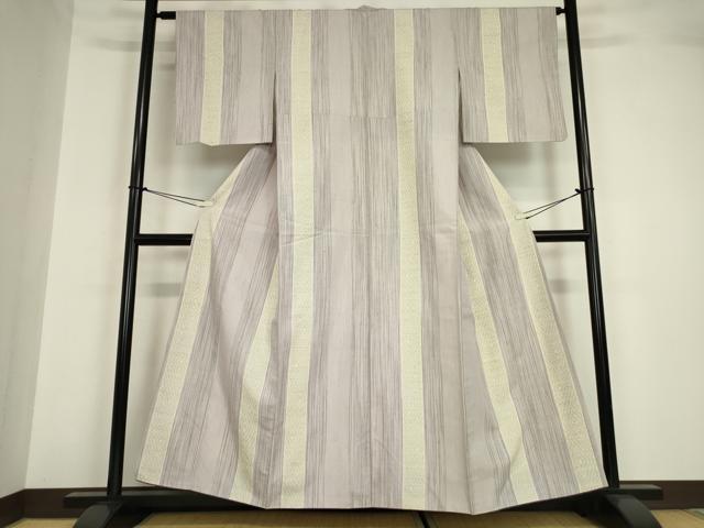 平和屋着物●結城紬 奥順 はたおり娘 間道 80亀甲 やまと誂製 正絹 逸品 DABA4391az
