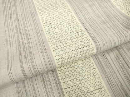 平和屋着物●結城紬 奥順 はたおり娘 間道 80亀甲 やまと誂製 正絹 逸品 DABA4391az