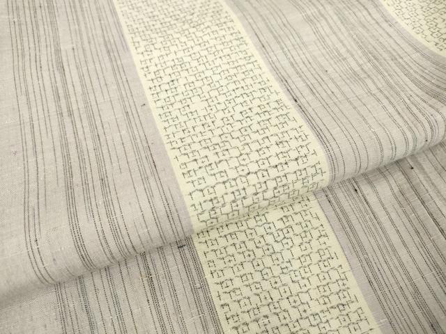 平和屋着物●結城紬 奥順 はたおり娘 間道 80亀甲 やまと誂製 正絹 逸品 DABA4391az