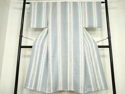 平和屋着物●上質な小紋 花間道 正絹 逸品 DABA4417az
