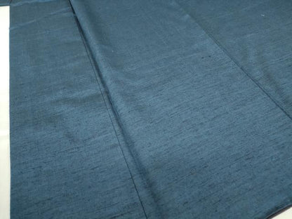 平和屋着物●男性 紬 紺青色 正絹 逸品 DABA4421az