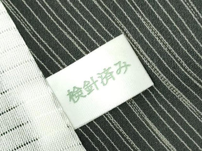 平和屋着物＊夏物 小紋 紗紬 変わり縞 正絹 逸品 DABA4449az