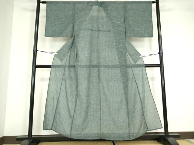 平和屋着物＊夏物 小紋 紗 霞文 DABA4450az
