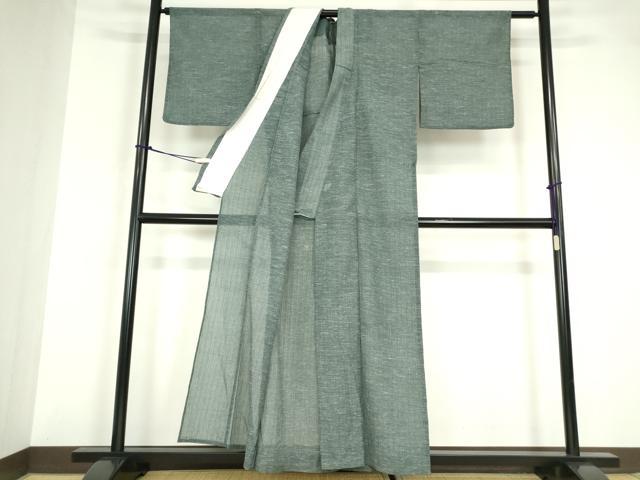平和屋着物＊夏物 小紋 紗 霞文 DABA4450az