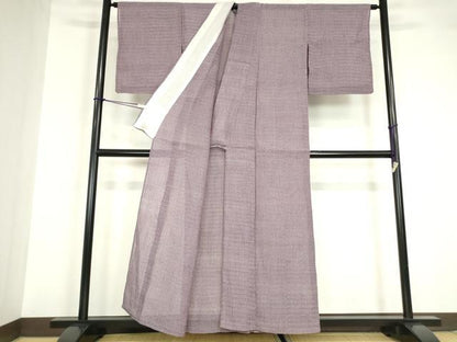 平和屋着物＊夏物　小千谷ちぢみ　よろけ縞　麻　逸品　DABA4462az