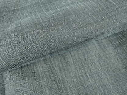 平和屋着物＊夏物 男性 小千谷ちぢみ 藍墨茶色 麻 逸品 DABA4463az