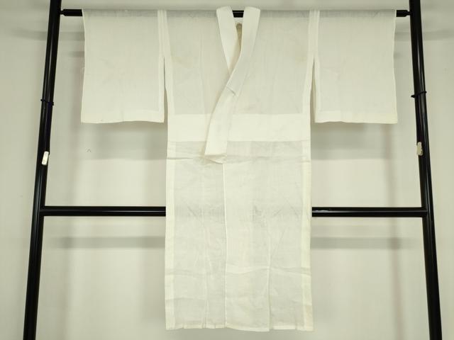 平和屋着物＊夏物 長襦袢 草花紋紗 鳥の子色 麻 逸品 DABA4466az