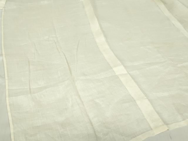 平和屋着物＊夏物 長襦袢 草花紋紗 鳥の子色 麻 逸品 DABA4466az