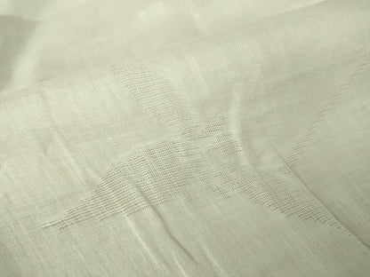 平和屋着物＊夏物 長襦袢 草花紋紗 鳥の子色 麻 逸品 DABA4466az