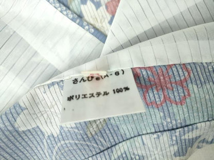 平和屋着物＊夏物 小紋 絽 流水桜文 高島屋扱い さんび謹製 洗える着物 未使用 DABA4479az