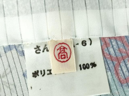 平和屋着物＊夏物 小紋 絽 流水桜文 高島屋扱い さんび謹製 洗える着物 未使用 DABA4479az