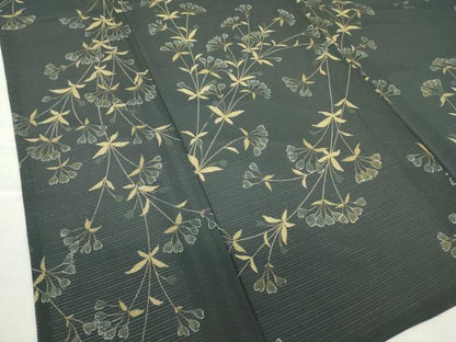 平和屋着物＊夏物 こむさでもーど・COMME CA DU MODE 小紋 絽 草花文 黒地 洗える着物 DABA4486az