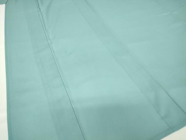 平和屋着物＊夏物 色無地 絽 新橋色 洗える着物 DABA4490az