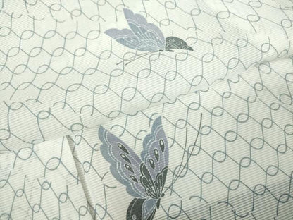 平和屋着物＊夏物 小紋 絽 舞蝶文 洗える着物 DABA4494az