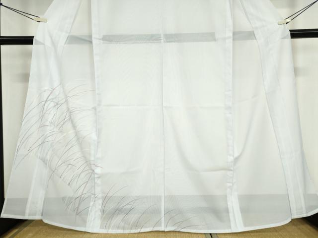 平和屋着物＊夏物 訪問着 絽 草葉文 洗える着物 DABA4502az
