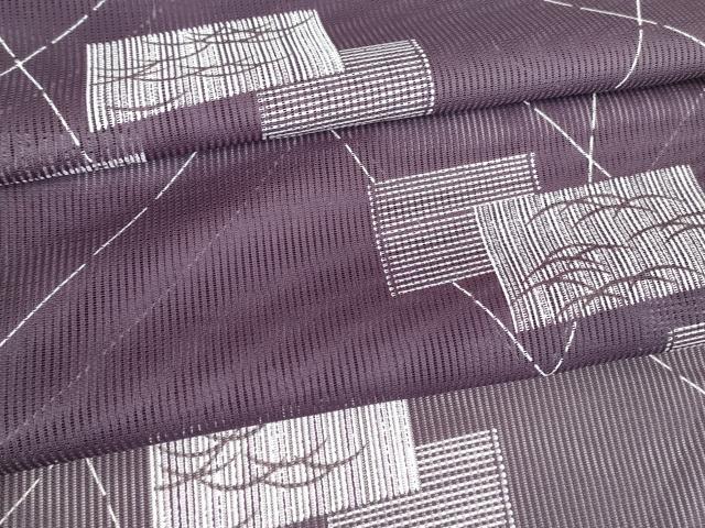 平和屋着物＊夏物 小紋 縦絽 色紙重ね文 洗える着物 DABA4504az