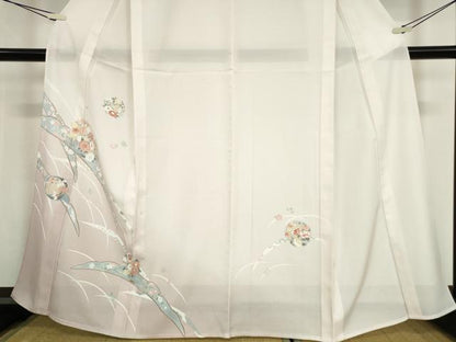 平和屋着物＊夏物　訪問着　絽　雪芝花丸文　さんび謹製　洗える着物　DABA4506az