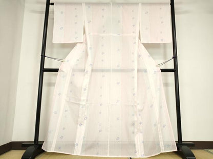 平和屋着物＊夏物 小紋 絽 花間道 洗える着物 DABA4507az