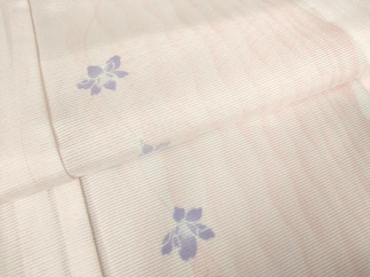 平和屋着物＊夏物 小紋 絽 花間道 洗える着物 DABA4507az
