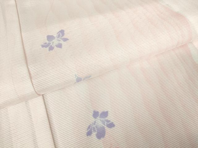 平和屋着物＊夏物 小紋 絽 花間道 洗える着物 DABA4507az