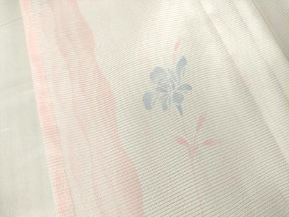 平和屋着物＊夏物 小紋 絽 花間道 洗える着物 DABA4507az