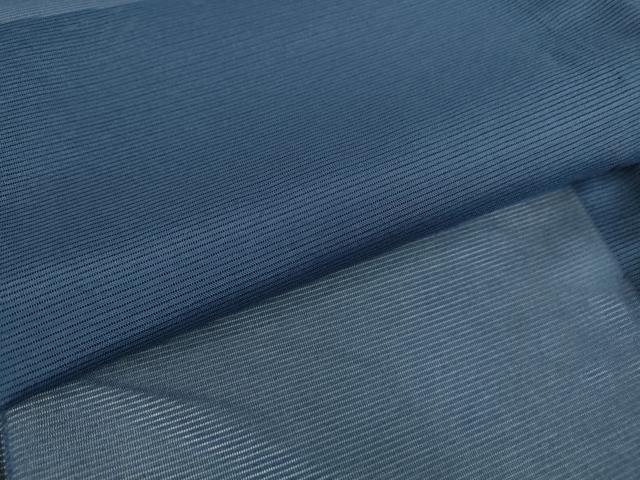 平和屋着物＊夏物 色無地 絽 留紺色 正絹 逸品 DABA4520az