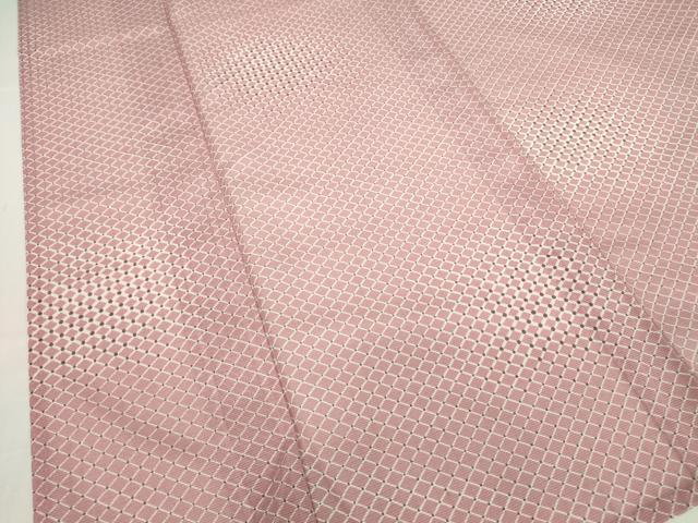 平和屋着物＊夏物 小紋 絽 格子 洗える着物 DABA4532az
