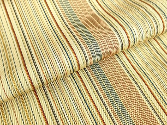 平和屋着物●本場筑前博多織 八寸名古屋帯 縞 正絹 逸品 DABA4545az