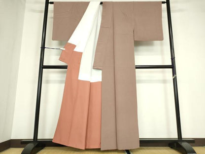 平和屋着物●江戸小紋 角通し 正絹 逸品 DABA4567az