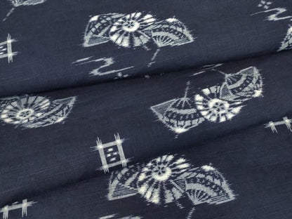 平和屋着物●久留米絣　単衣　綿　番傘　逸品　未使用　DABA4576az