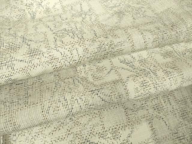 平和屋着物●上質な紬 格子花文 正絹 逸品 DABA4586az