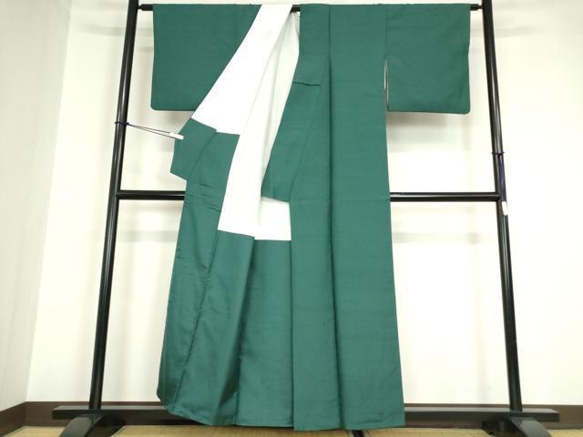 平和屋着物●上質な紬 色無地 虫襖色 正絹 逸品 DABA4600az