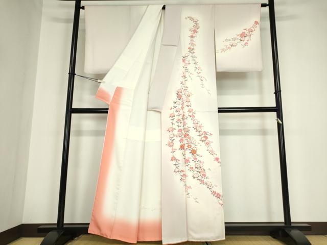 平和屋着物●訪問着 刺繍 枝花文 金彩 正絹 逸品 DABA4629az